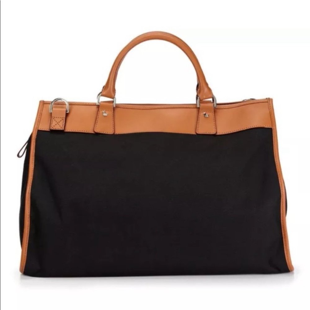 Danzo Baby Weekender Black Canvas Leather Organizational Diaper Bag